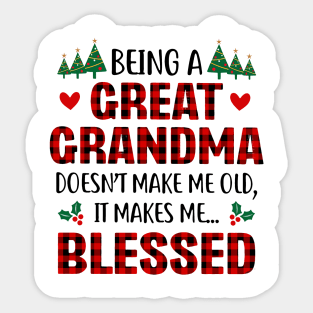 Being A Great Grandma Doesn't Make Me Old It Makes Me Blessed Sticker